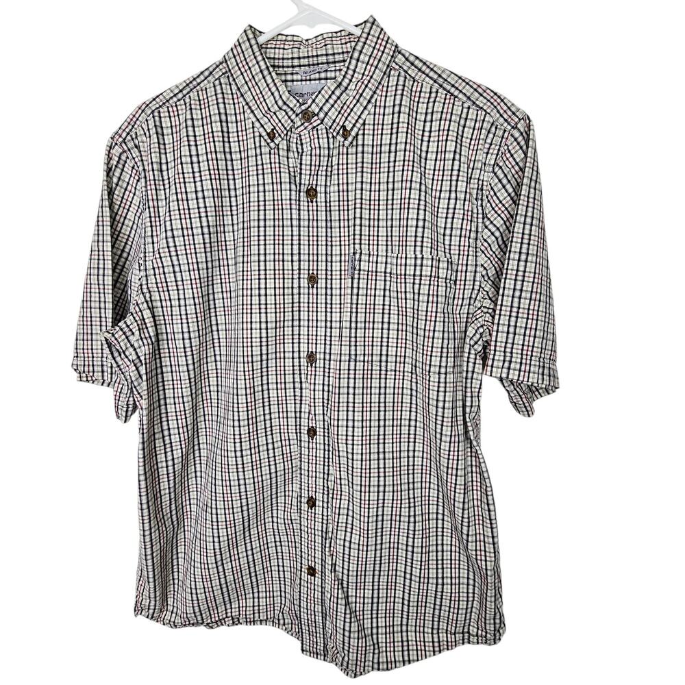 Carhartt Mens Plaid Button Shirt L Gorpcore Relaxed Fit Utility Cotton Workwear
